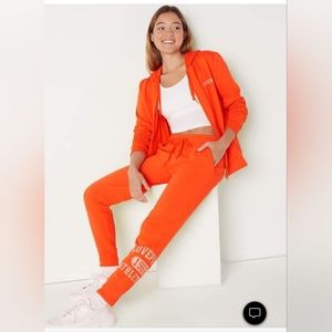 PINK VS Full Jogger Set Orange NWOT